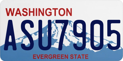 WA license plate ASU7905