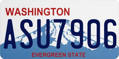 WA license plate ASU7906