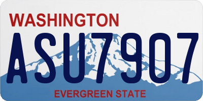 WA license plate ASU7907