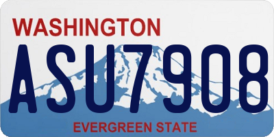 WA license plate ASU7908