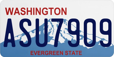WA license plate ASU7909