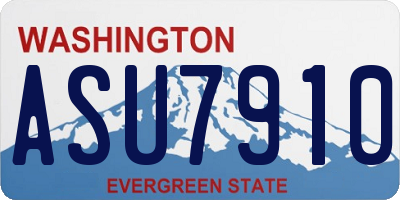 WA license plate ASU7910