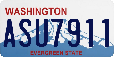 WA license plate ASU7911
