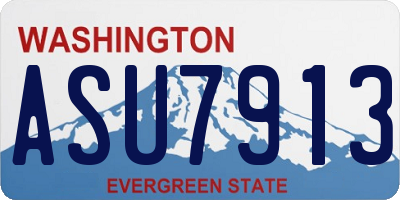 WA license plate ASU7913