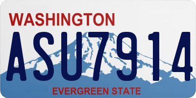 WA license plate ASU7914