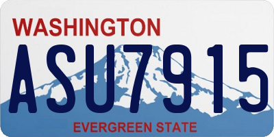 WA license plate ASU7915