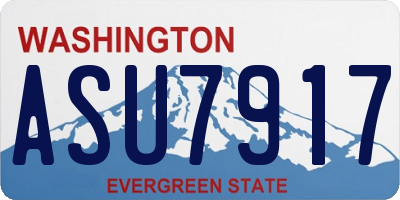 WA license plate ASU7917