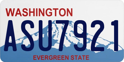 WA license plate ASU7921