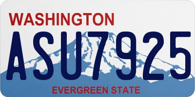 WA license plate ASU7925