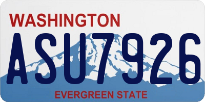 WA license plate ASU7926
