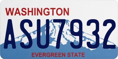 WA license plate ASU7932
