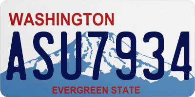 WA license plate ASU7934