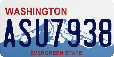 WA license plate ASU7938