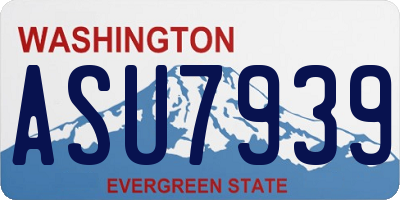 WA license plate ASU7939