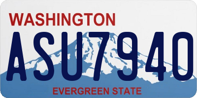 WA license plate ASU7940