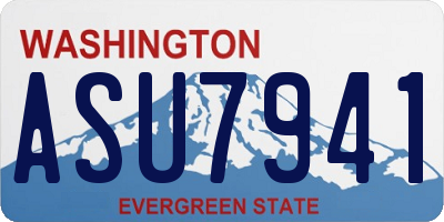 WA license plate ASU7941