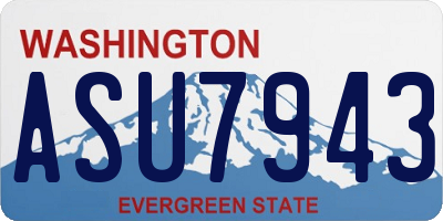 WA license plate ASU7943