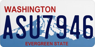 WA license plate ASU7946