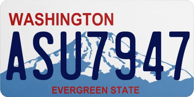 WA license plate ASU7947