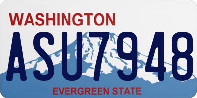 WA license plate ASU7948