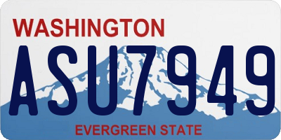 WA license plate ASU7949