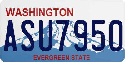 WA license plate ASU7950