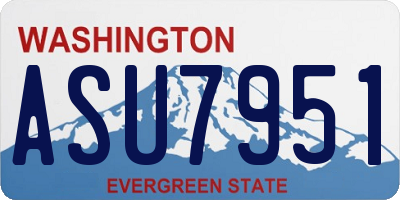 WA license plate ASU7951