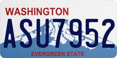 WA license plate ASU7952