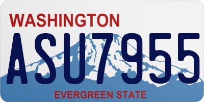 WA license plate ASU7955