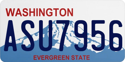 WA license plate ASU7956