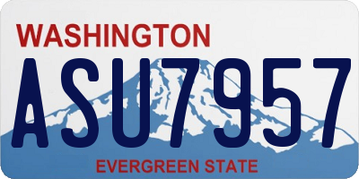 WA license plate ASU7957