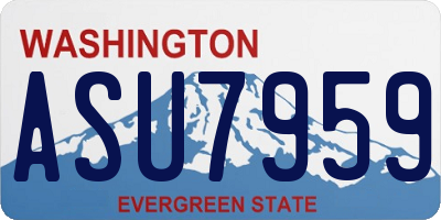 WA license plate ASU7959
