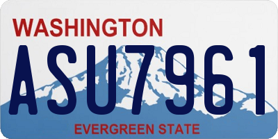 WA license plate ASU7961