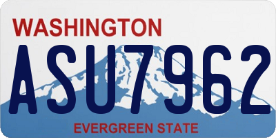 WA license plate ASU7962