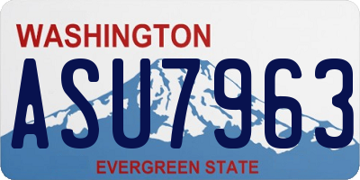 WA license plate ASU7963