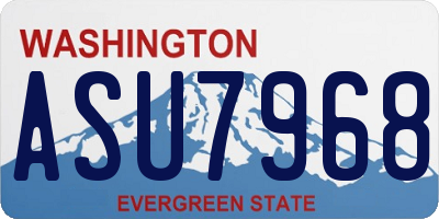 WA license plate ASU7968