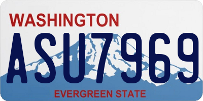 WA license plate ASU7969