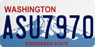 WA license plate ASU7970