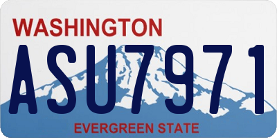 WA license plate ASU7971