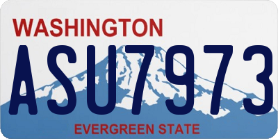 WA license plate ASU7973