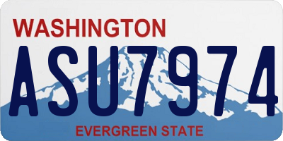 WA license plate ASU7974