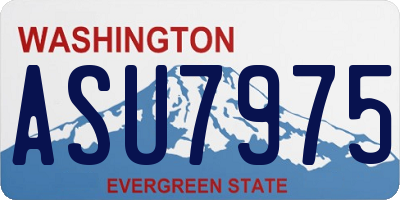 WA license plate ASU7975