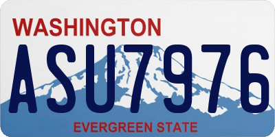 WA license plate ASU7976