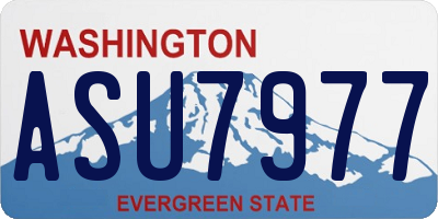 WA license plate ASU7977