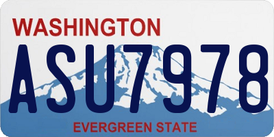 WA license plate ASU7978