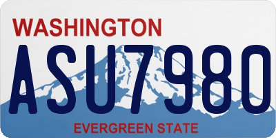 WA license plate ASU7980