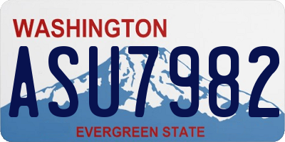 WA license plate ASU7982