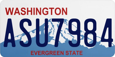 WA license plate ASU7984