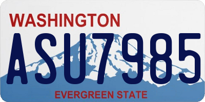WA license plate ASU7985