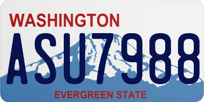 WA license plate ASU7988